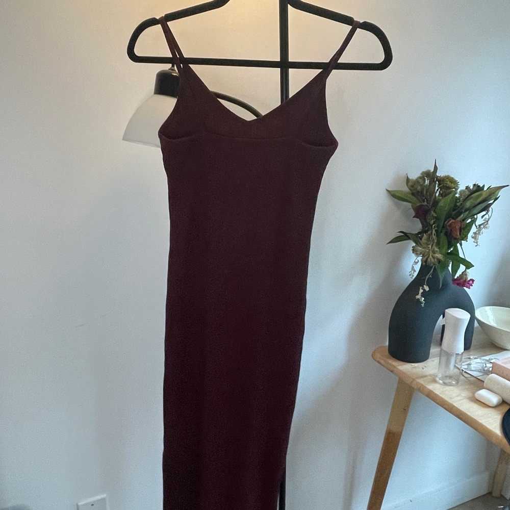 Red Maxi Dress| v neck | size XS
